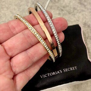 Victoria Secret bracelet set - gold, rose gold, silver bangles